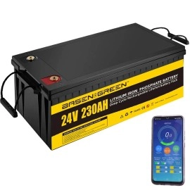 Акумулятор Basen Green LiFePO4 24V/230AH (5888 W*h), Smart BMS, Bluetooth APP (літій-залізо-фосфатний акумулятор для ДБЖ (UPS))