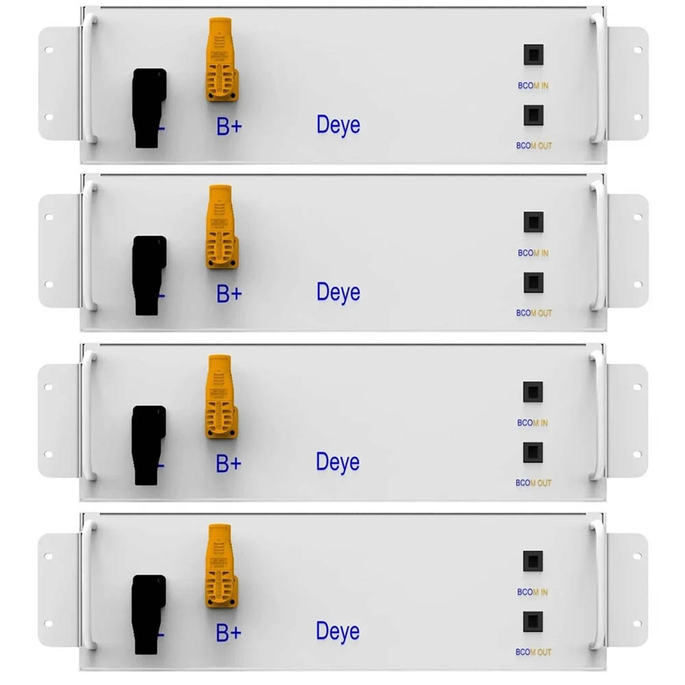 Акумулятор Deye BOS-G20 LiFePO4 204,8V/100AH, 20,48 kW*h, 50/100А, 4хBOS-GM5.1 (High-voltage, літій-залізо-фосфатний акумулятор для ДБЖ (UPS))