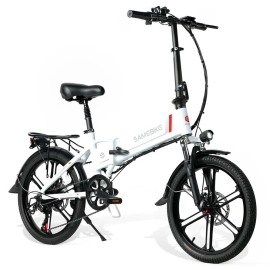 Електровелосипед SAMEBIKE 20LVXD30-II (350 Вт; 10 А/год; 48 В), колеса 20", з ручкою газу, білий