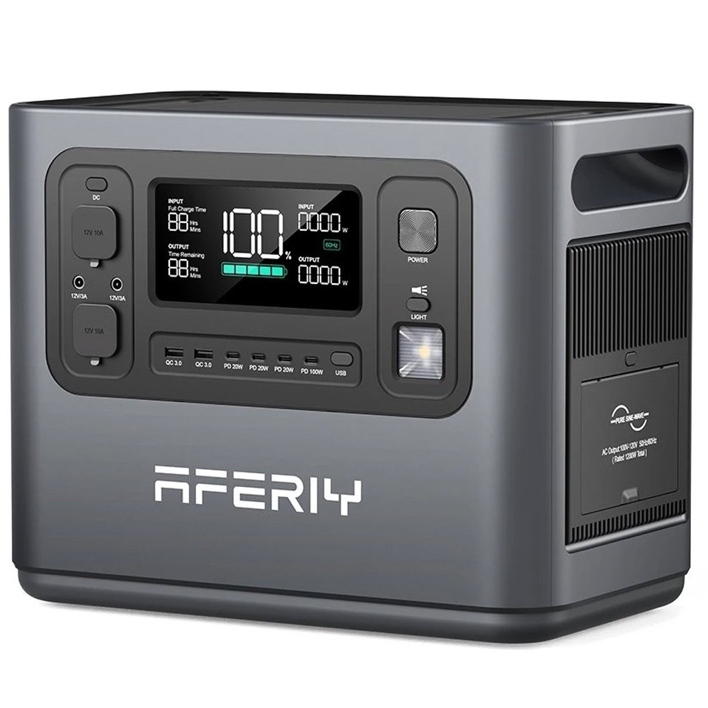 Зарядна станція Aferiy AF-P110, 1200 Вт, 960 Вт*год (електростанція для дому, UPS, ДЖБ)
