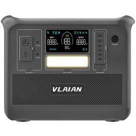 Зарядна станція VLAIAN V2000, 2000 Вт, 1536 Вт*год (електростанція для дому, UPS, ДБЖ), сірий