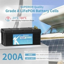 Акумулятор Kepworth LiFePO4 12V/200AH (2560W*h) (літій-залізо-фосфатний акумулятор для ДБЖ (UPS))