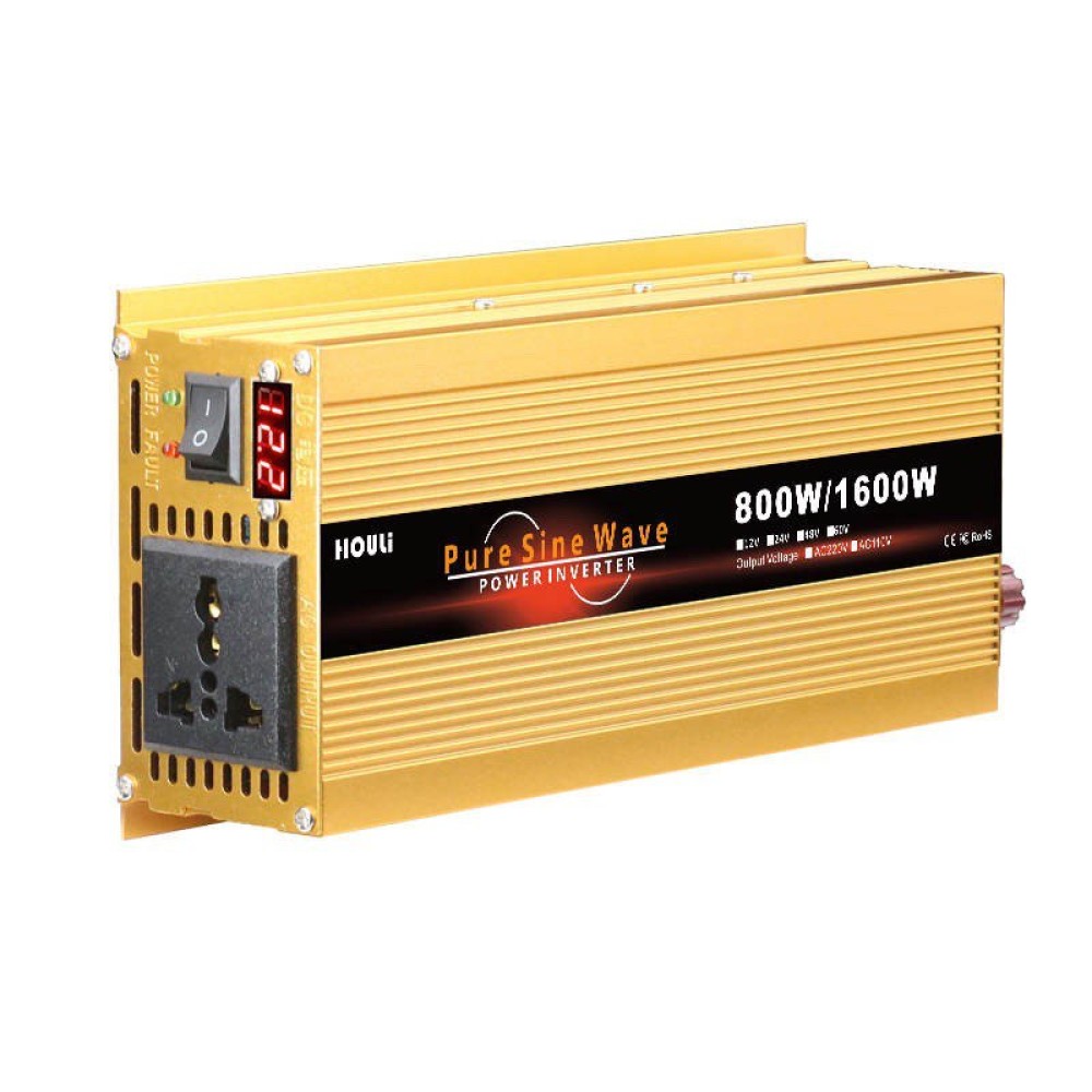 Інвертор HOULI 12-220V 800-1600W чиста синусоїда