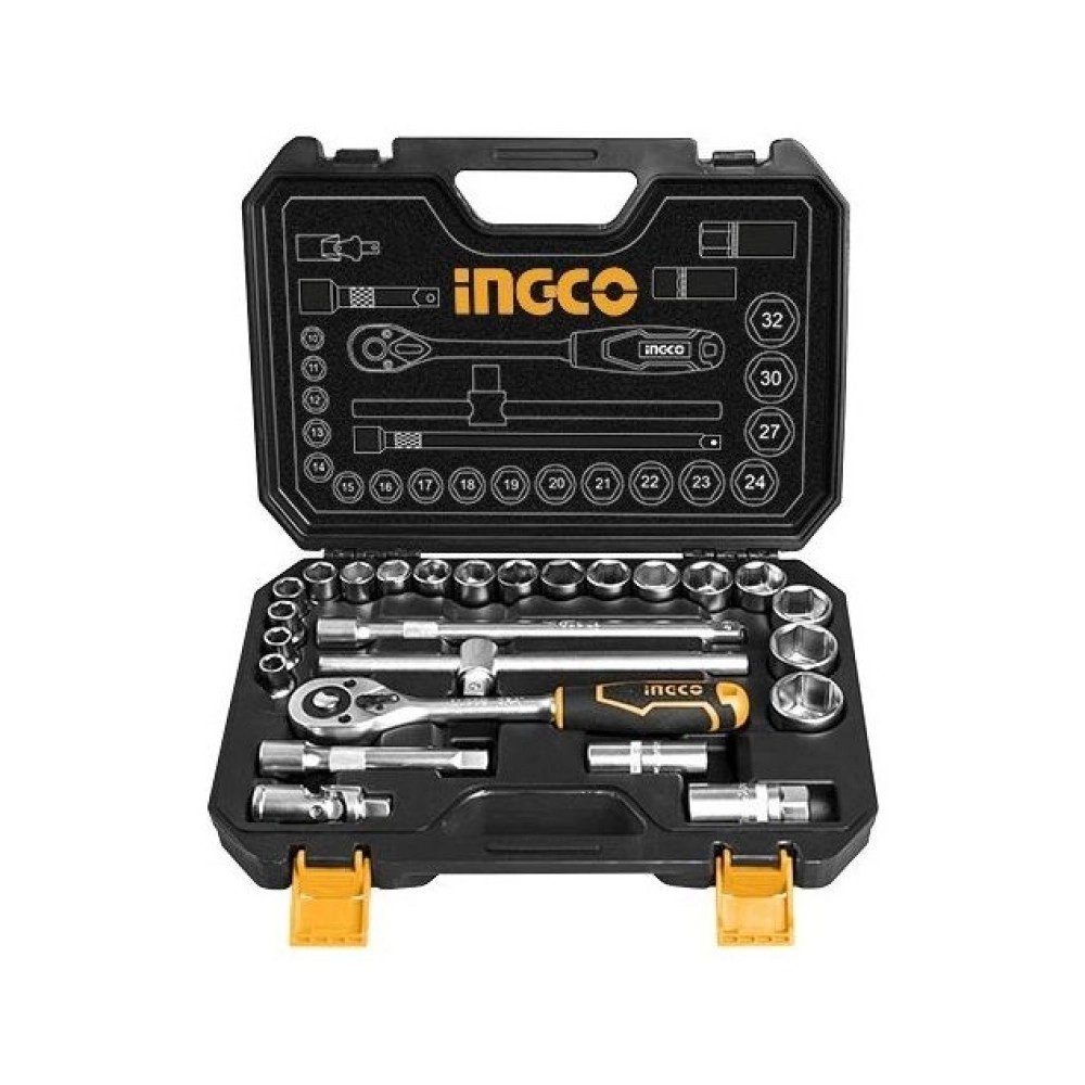 Головки Торцевые С Трещоткой INGCO HKTS12251 (25 предметов)