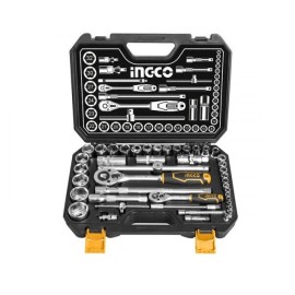 Набор головок торцевых INGCO INDUSTRIAL 1/4" и 1/2" (44 предмета)