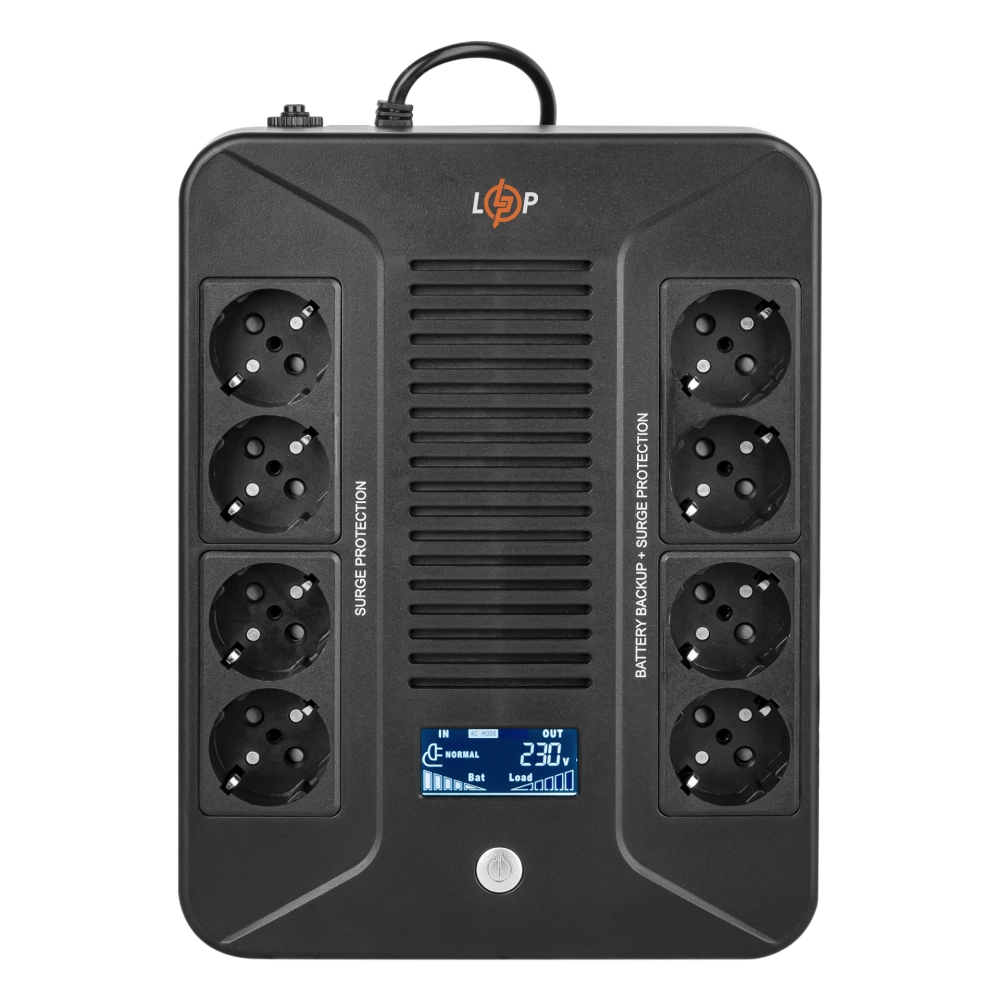 Лінійно-інтерактивне ДБЖ LP-1000VA-8PS (600Вт)