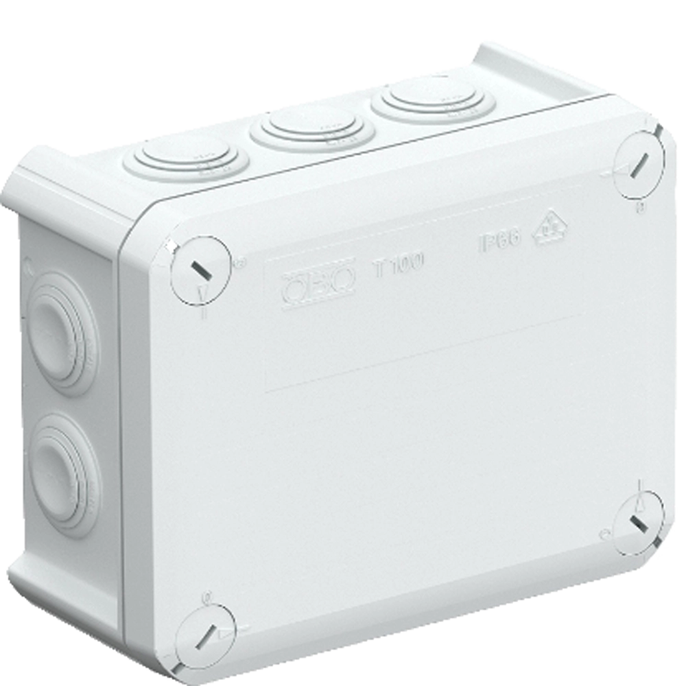 Коробка розподільна OBO Bettermann зовнішня з резинками T-100 150х116х67 IP66