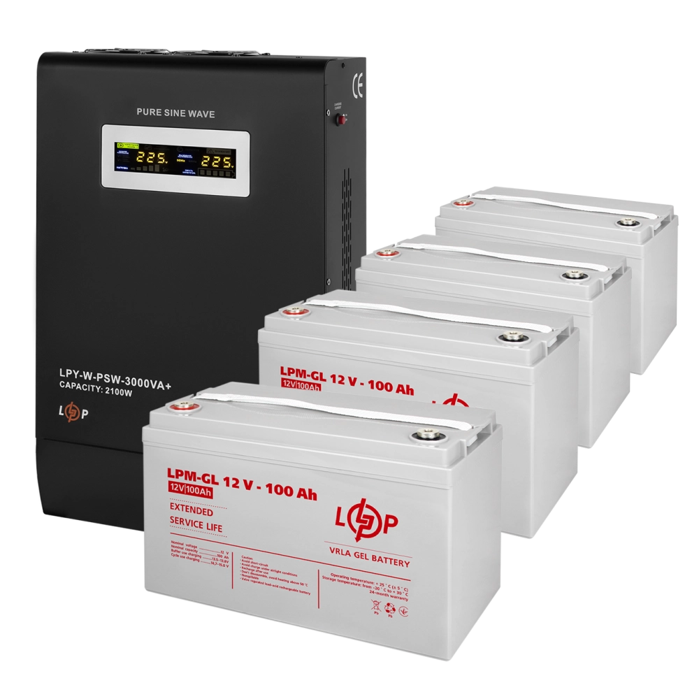 Комплект резервного живлення LP (LogicPower) ДБЖ + гелева батарея (UPS W3000 + АКБ GL 4800W)