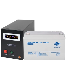 Комплект резервного живлення LP (LogicPower) ДБЖ + мультигелева батарея (UPS B800 + АКБ MG 1200Wh)