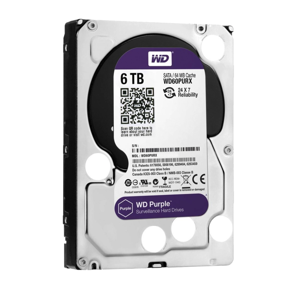 Жорсткий диск Western Digital 6TB Purple (WD60PURX)