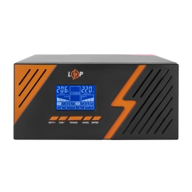 ДБЖ з правильною синусоїдою 12V LPM-PSW-1500VA (1050Вт) Black