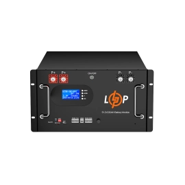 Акумулятор LP LiFePO4 51,2V - 230 Ah (11776Wh) (Smart BMS 200A) с LCD RM AB RS485/CAN