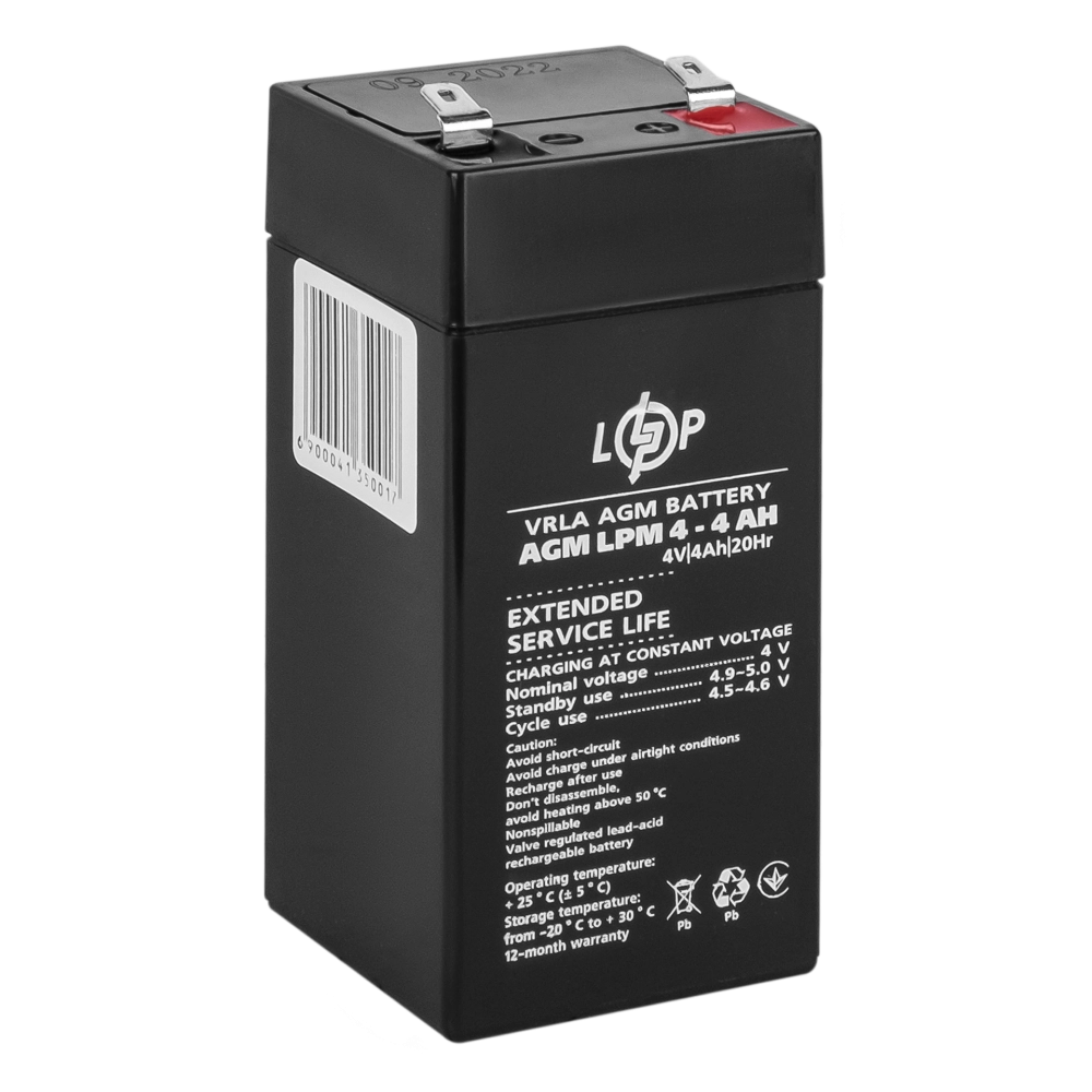 Акумулятор AGM LPM 4V - 4 Ah