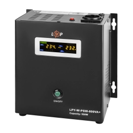 ДБЖ з правильною синусоїдою 12V LPY-W-PSW-800VA+(560Вт)5A/15A