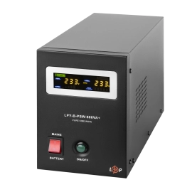 ДБЖ з правильною синусоїдою 12V LPY-B-PSW-800VA+(560Вт) 5A/15A