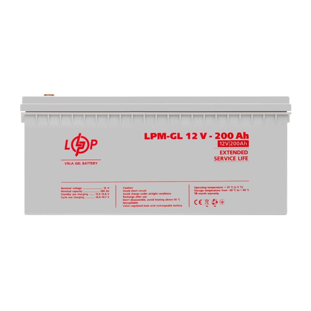 Акумулятор гелевий LPM-GL 12V - 200 Ah