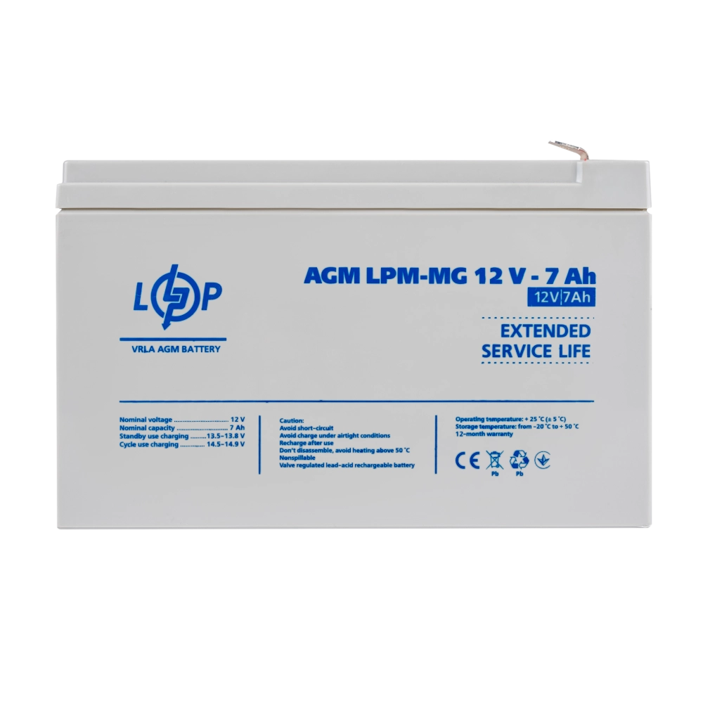 Акумулятор мультигелевий LPM-MG 12V - 7 Ah