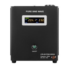 ДБЖ з правильною синусоїдою 12V LPA-W-PSW-500VA(350Вт) 2A/5A/10A