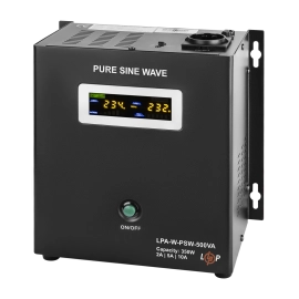 ДБЖ з правильною синусоїдою 12V LPA-W-PSW-500VA(350Вт) 2A/5A/10A