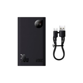 Зовнішній акумулятор Baseus Adaman 2 Metal Digital Display 30W 20000mAh Чорний (VOOC) (PPAD050001)