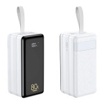 Зовнішній акумулятор Remax Chinen 80000mAh QC 22.5W LED лампа білий (RPP-291)